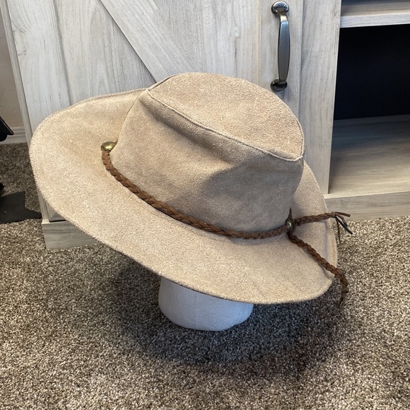 Kodiak Sueded Leather Hat Indiana Jones Western Outdoor - Picture 2 of 8